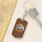 I Don'T Speed My Bike Does Biker Keychain Stainless Steel or 18k Gold Dog Tag Keyring-Express Your Love Gifts