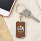I Don'T Speed My Bike Does Biker Keychain Stainless Steel or 18k Gold Dog Tag Keyring-Express Your Love Gifts