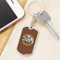 I Don'T Speed My Bike Does Biker Keychain Stainless Steel or 18k Gold Dog Tag Keyring-Express Your Love Gifts
