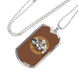 I Don'T Speed My Bike Does Biker Necklace Stainless Steel or 18k Gold Dog Tag 24"-Express Your Love Gifts