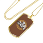 I Don'T Speed My Bike Does Biker Necklace Stainless Steel or 18k Gold Dog Tag 24"-Express Your Love Gifts
