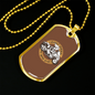 I Don'T Speed My Bike Does Biker Necklace Stainless Steel or 18k Gold Dog Tag 24"-Express Your Love Gifts
