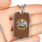 I Don'T Speed My Bike Does Biker Necklace Stainless Steel or 18k Gold Dog Tag 24"-Express Your Love Gifts
