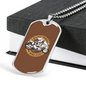 I Don'T Speed My Bike Does Biker Necklace Stainless Steel or 18k Gold Dog Tag 24"-Express Your Love Gifts