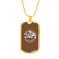 I Don'T Speed My Bike Does Biker Necklace Stainless Steel or 18k Gold Dog Tag 24"-Express Your Love Gifts