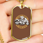I Don'T Speed My Bike Does Biker Necklace Stainless Steel or 18k Gold Dog Tag 24"-Express Your Love Gifts
