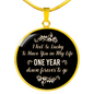 I Feel So Lucky To Have You In My Life Necklace Circle Pendant Stainless Steel or 18k Gold 18-22-Express Your Love Gifts