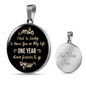 I Feel So Lucky To Have You In My Life Necklace Circle Pendant Stainless Steel or 18k Gold 18-22-Express Your Love Gifts