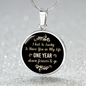 I Feel So Lucky To Have You In My Life Necklace Circle Pendant Stainless Steel or 18k Gold 18-22-Express Your Love Gifts