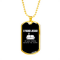 I Found Jesus Necklace Stainless Steel or 18k Gold Dog Tag 24" Chain-Express Your Love Gifts