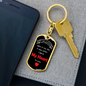 I Give My Heart To You Keychain Stainless Steel or 18k Gold Dog Tag Keyring-Express Your Love Gifts