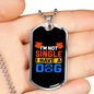 I Have a Dog Necklace Stainless Steel or 18k Gold Dog Tag 24" Chain-Express Your Love Gifts