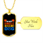I Have a Dog Necklace Stainless Steel or 18k Gold Dog Tag 24" Chain-Express Your Love Gifts