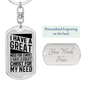 I Have A Great Christ Keychain Stainless Steel or 18k Gold Dog Tag Keyring-Express Your Love Gifts