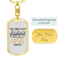 I Have All I Need Christian Keychain Stainless Steel or 18k Gold Dog Tag Keyring-Express Your Love Gifts