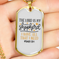 I Have All I Need Psalm 23:1 Necklace Stainless Steel or 18k Gold Dog Tag 24" Chain-Express Your Love Gifts