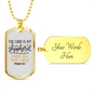 I Have All I Need Psalm 23:1 Necklace Stainless Steel or 18k Gold Dog Tag 24" Chain-Express Your Love Gifts