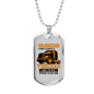 I Have Crazy Trucker Dog Tag Stainless Steel or 18k Gold 24" Chain-Express Your Love Gifts