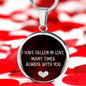 I Have Fallen In Love Necklace Circle Pendant Stainless Steel or 18k Gold 18-22-Express Your Love Gifts