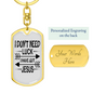 I Have Got Jesus Keychain Stainless Steel or 18k Gold Dog Tag Keyring-Express Your Love Gifts