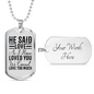 I Have Loved You Necklace Stainless Steel or 18k Gold Dog Tag 24" Chain-Express Your Love Gifts