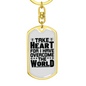 I Have Overcome The World Christian Keychain Stainless Steel or 18k Gold Dog Tag Keyring-Express Your Love Gifts