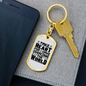 I Have Overcome The World Christian Keychain Stainless Steel or 18k Gold Dog Tag Keyring-Express Your Love Gifts