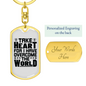 I Have Overcome The World Christian Keychain Stainless Steel or 18k Gold Dog Tag Keyring-Express Your Love Gifts