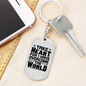 I Have Overcome The World Christian Keychain Stainless Steel or 18k Gold Dog Tag Keyring-Express Your Love Gifts