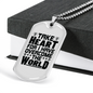 I Have Overcome The World Necklace Stainless Steel or 18k Gold Dog Tag 24" Chain-Express Your Love Gifts