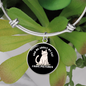 I Have Pictures Cat Bracelet Stainless Steel or 18k Gold Circle Bangle-Express Your Love Gifts