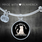 I Have Pictures Cat Bracelet Stainless Steel or 18k Gold Circle Bangle-Express Your Love Gifts