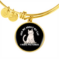 I Have Pictures Cat Bracelet Stainless Steel or 18k Gold Circle Bangle-Express Your Love Gifts