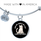 I Have Pictures Cat Bracelet Stainless Steel or 18k Gold Circle Bangle-Express Your Love Gifts