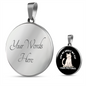 I Have Pictures Cat Circle Necklace Stainless Steel or 18k Gold 18-22"-Express Your Love Gifts