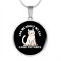 I Have Pictures Cat Circle Necklace Stainless Steel or 18k Gold 18-22"-Express Your Love Gifts
