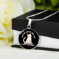 I Have Pictures Cat Circle Necklace Stainless Steel or 18k Gold 18-22"-Express Your Love Gifts