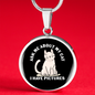 I Have Pictures Cat Circle Necklace Stainless Steel or 18k Gold 18-22"-Express Your Love Gifts