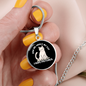 I Have Pictures Cat Circle Necklace Stainless Steel or 18k Gold 18-22"-Express Your Love Gifts