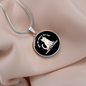 I Have Pictures Cat Circle Necklace Stainless Steel or 18k Gold 18-22"-Express Your Love Gifts