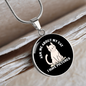I Have Pictures Cat Circle Necklace Stainless Steel or 18k Gold 18-22"-Express Your Love Gifts
