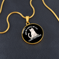 I Have Pictures Cat Circle Necklace Stainless Steel or 18k Gold 18-22"-Express Your Love Gifts