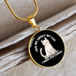 I Have Pictures Cat Circle Necklace Stainless Steel or 18k Gold 18-22"-Express Your Love Gifts
