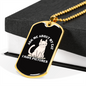 I Have Pictures Cat Necklace Stainless Steel or 18k Gold Dog Tag 24" Chain-Express Your Love Gifts