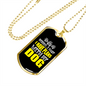 I Have Plans Yellow Necklace Stainless Steel or 18k Gold Dog Tag 24" Chain-Express Your Love Gifts