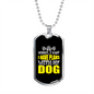 I Have Plans Yellow Necklace Stainless Steel or 18k Gold Dog Tag 24" Chain-Express Your Love Gifts