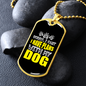I Have Plans Yellow Necklace Stainless Steel or 18k Gold Dog Tag 24" Chain-Express Your Love Gifts