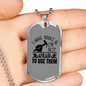 I Have Tools Woodworker Dog Tag Stainless Steel or 18k Gold W 24"-Express Your Love Gifts