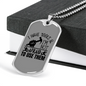 I Have Tools Woodworker Dog Tag Stainless Steel or 18k Gold W 24"-Express Your Love Gifts