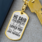 I Haved Loved You Christian Keychain Stainless Steel or 18k Gold Dog Tag Keyring-Express Your Love Gifts